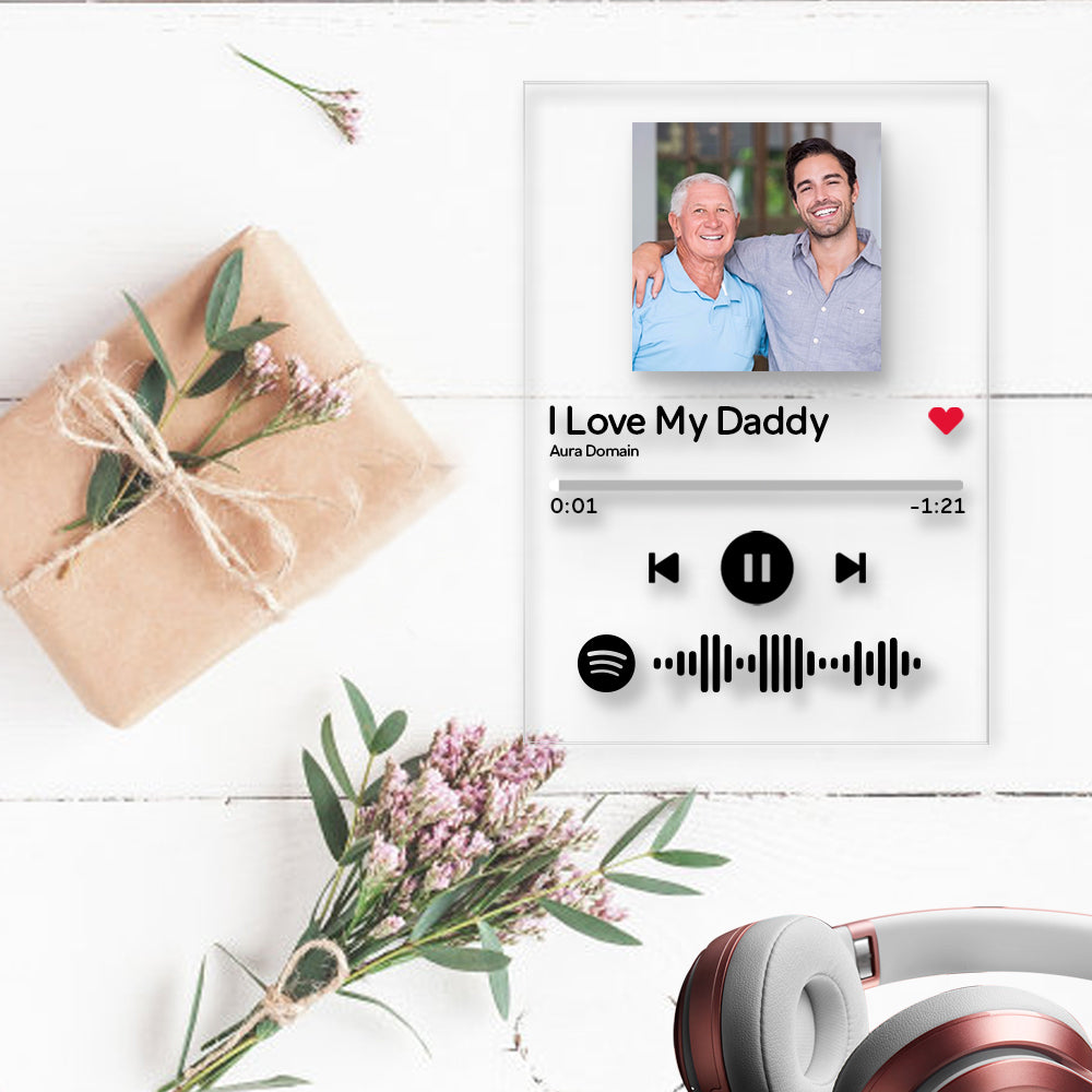 Mother's Day Gift-Spotify Glass Scannable Spotify Code Custom Music Song  Plaque Frame（4.7INX6.3IN） – SANTASOCKS