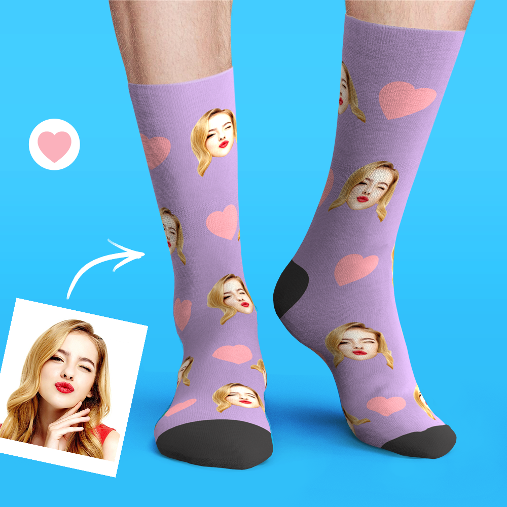 Custom Face Socks 3D Preview- Put Any Face on Socks – santacalcetines