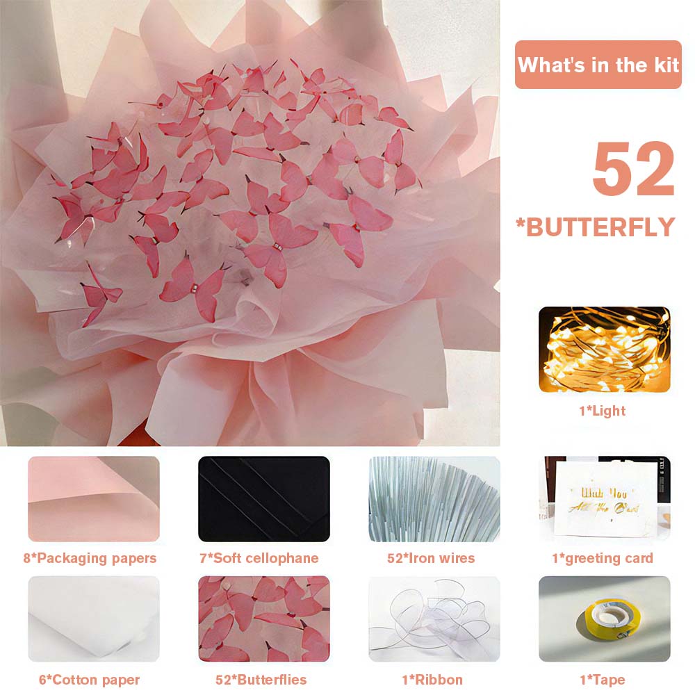 DIY Butterfly Bouquets Handmade Butterfly Flower Material Package
