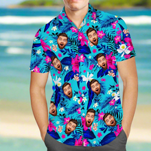 Custom Hawaiian Shirt With Face Personalized Hawaiian Shirt Logo All Over Print Hawaiian Shirt For Men