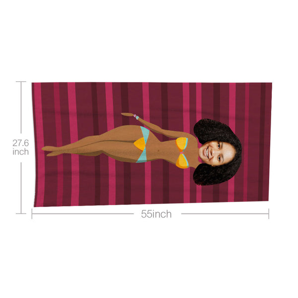 Custom Face Beach Towel Personalized Sexy Mermaid Beach Towel Funny Gift for Her