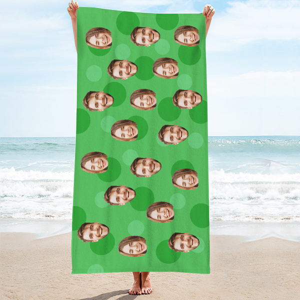 Personalized Face Beach Towel Custom Beach Towel Funny Gift