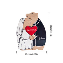 Personalized Wooden Bear Custom Couple Names Puzzle Unique Valentine's Day Gifts