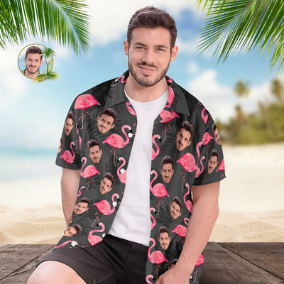 Fishing Custom Face Long Sleeve Hawaiian Shirt For Men - VinCo Hawaiian  Shirts