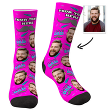 Custom I Love Dad Socks With Your Text