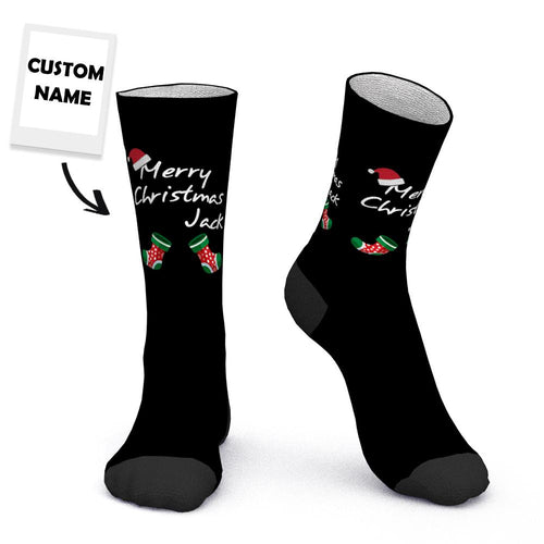 Custom Engraved Socks Christmas Hats Cute Holiday Creative Gifts