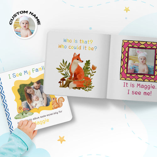 Personalized Children's Book Baby Family Member Cognitive Book Custom Name and Content